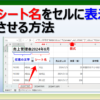 Excelのワークシート名をセルに表示させる方法