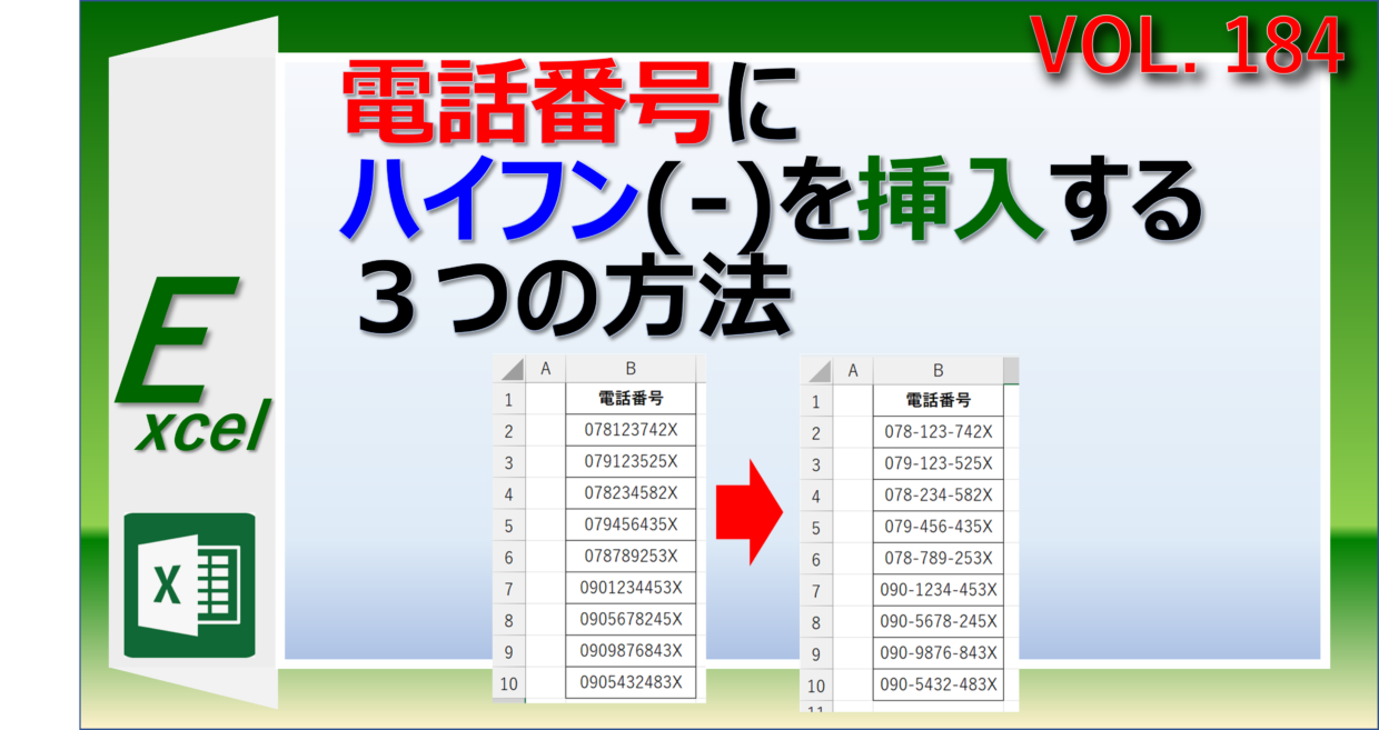 電話番号にハイフンを挿入